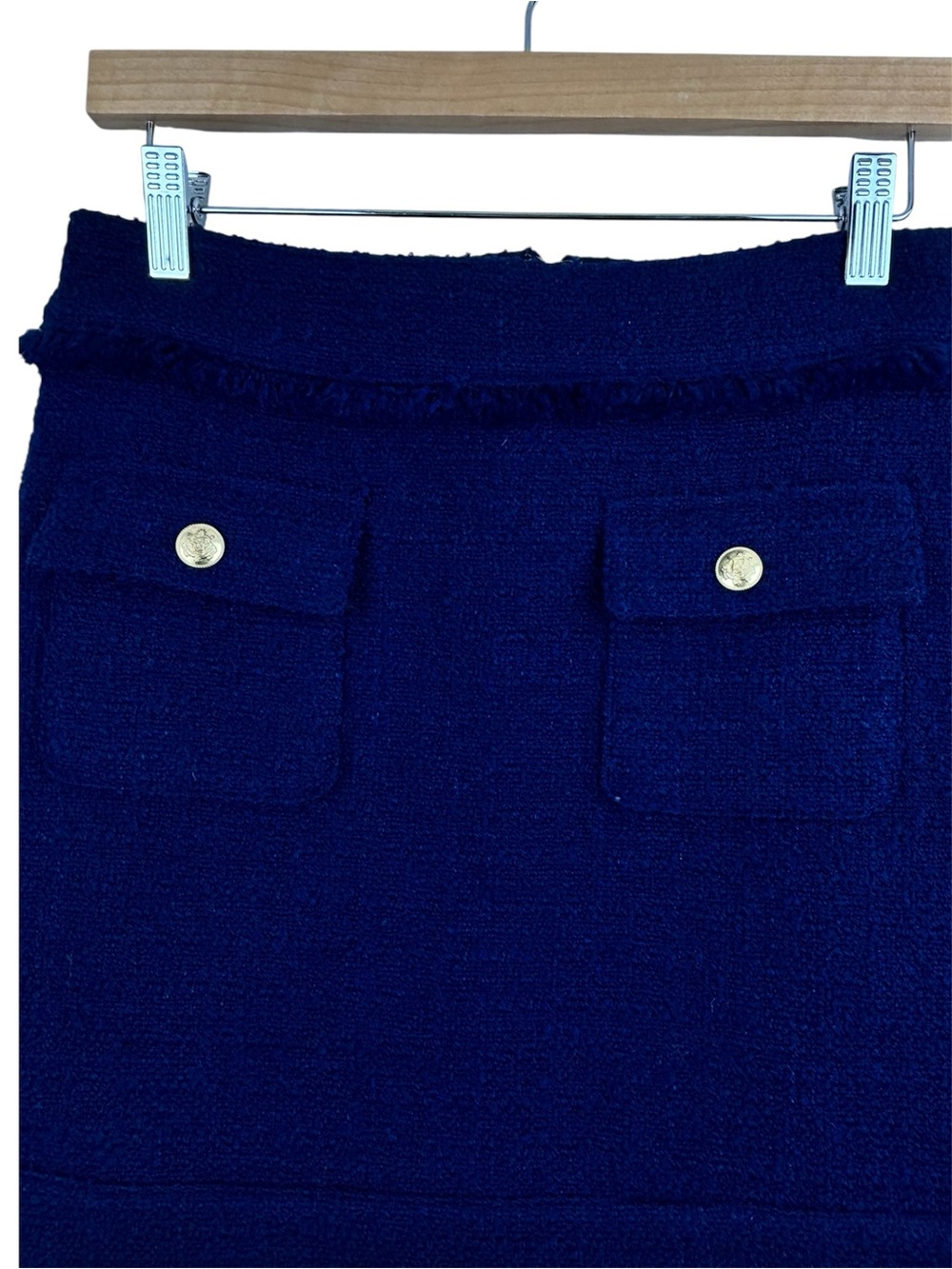 Women's Navy A-Line Mini Skirt - Classic Navy - Picture 3 of 10